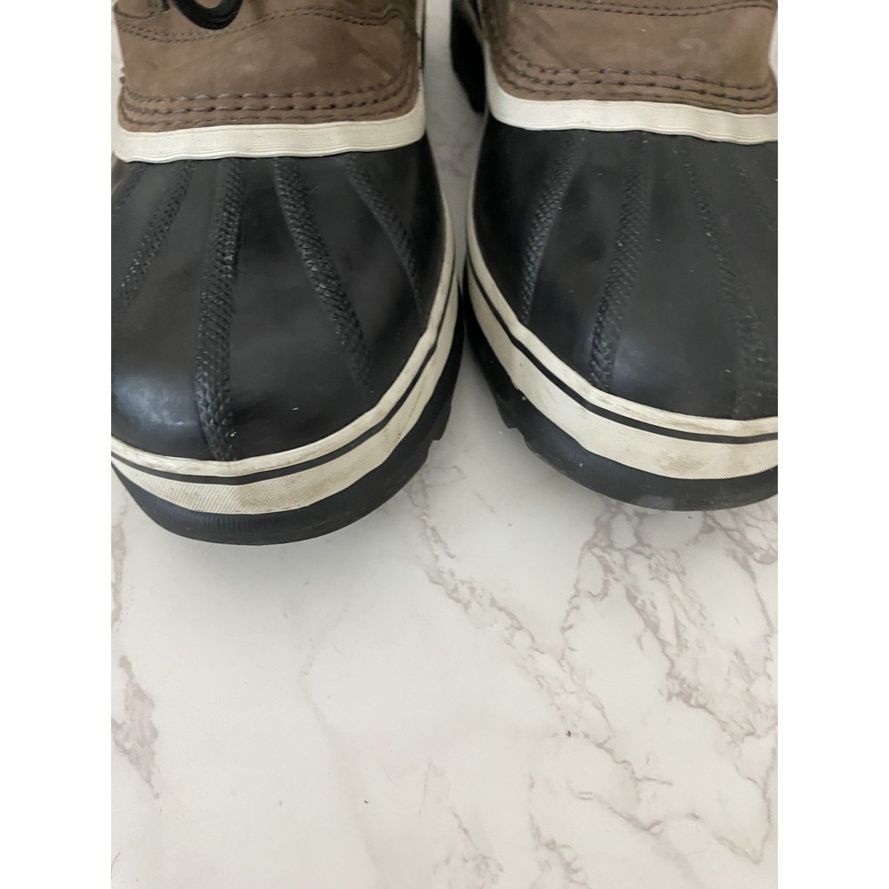 Sorel Caribou Waterproof Winter Boots Men's Sz 12 Brown Suede Insulated Snow - Picture 3 of 15